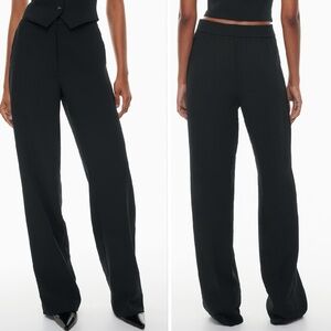 Wilfred Alanya Pant High-waisted Wide-leg Crepe Trousers Pants In Black Size 4